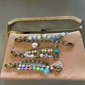 Bag charms or Beaded Keychains with Clasp